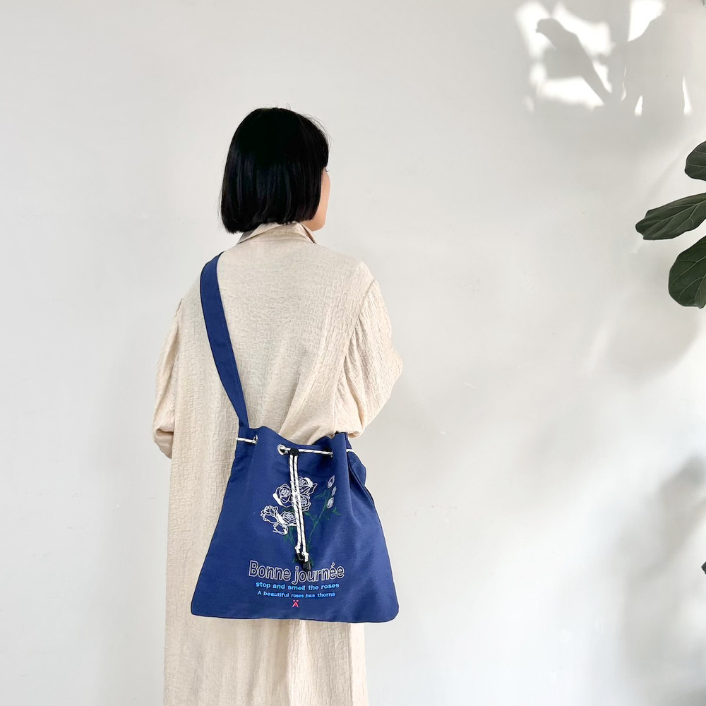 AMPER キャンバス刺繍 2way トートバッグ