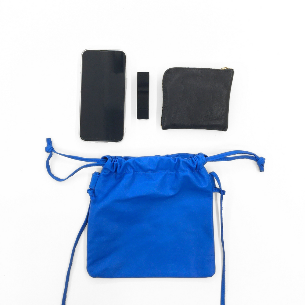 ampersand ウォッシャブルレザー 巾着ミニショルダー