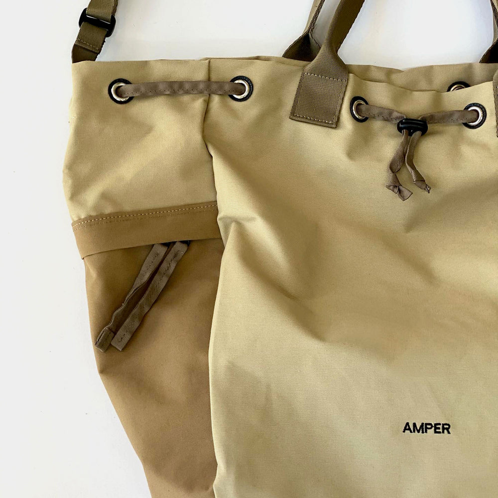 AMPER 2wayコットンナイロン トートバックL
